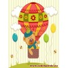Uçan Balon Baskılı Bebek Halısı